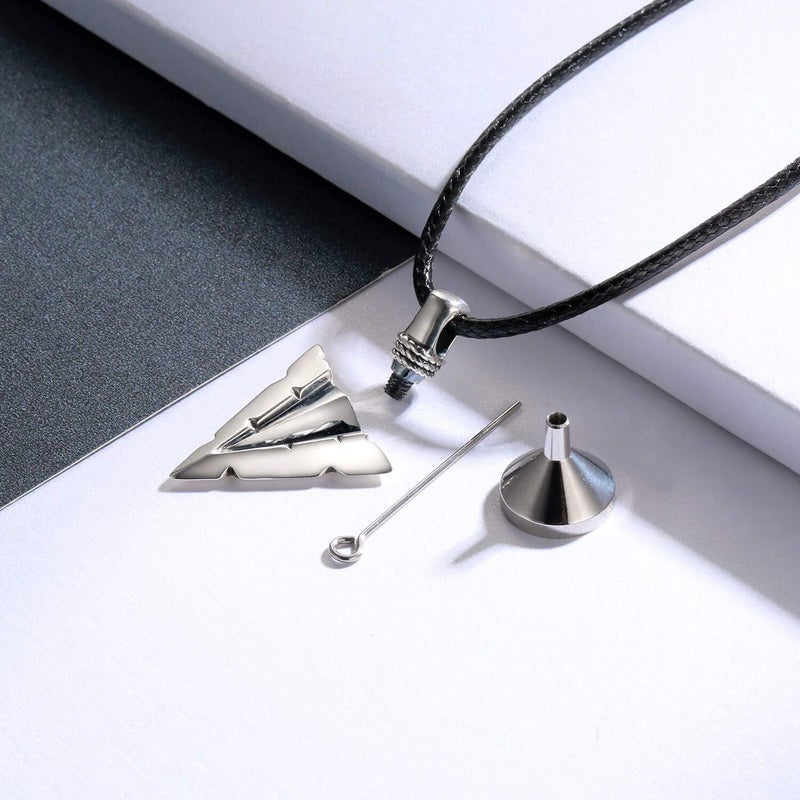 MANBU Sterling Silver Urn Necklace for Men: Arrowhead Memorial Pendant Cremation Ash Jewelry Bereavement Keepsakes Gift for Loss of a Loved One (style 1) - Image 5